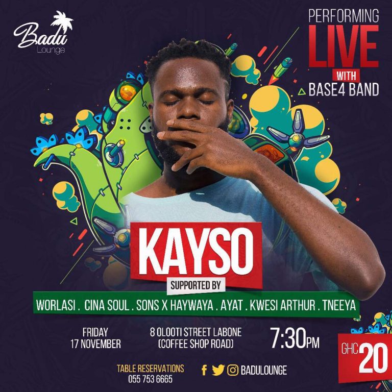Kayso – Live Show at Badu Lounge in Accra